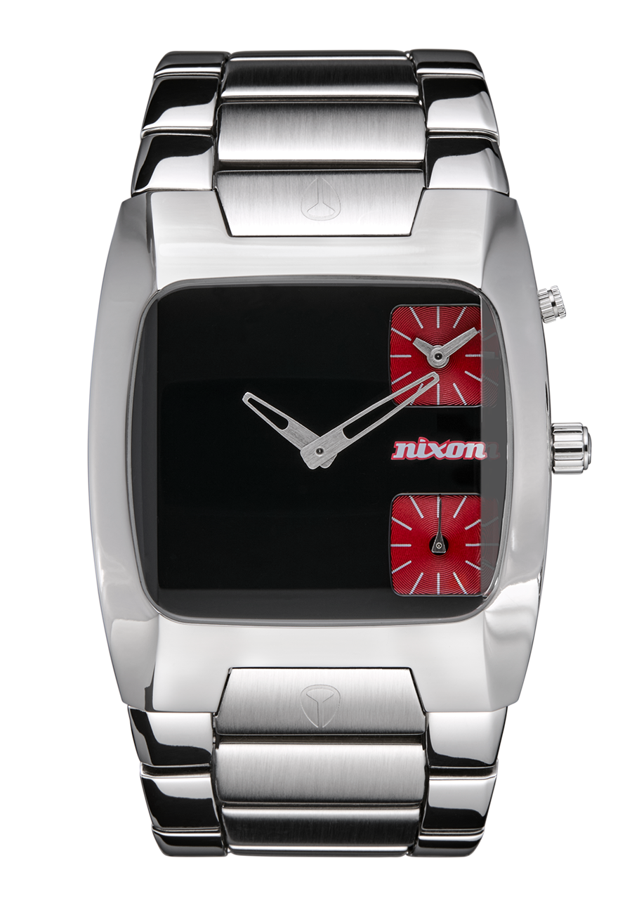 ニクソン　THE BANKS Limited Edition Nixon Banks Watch | Silver / Red | Analog