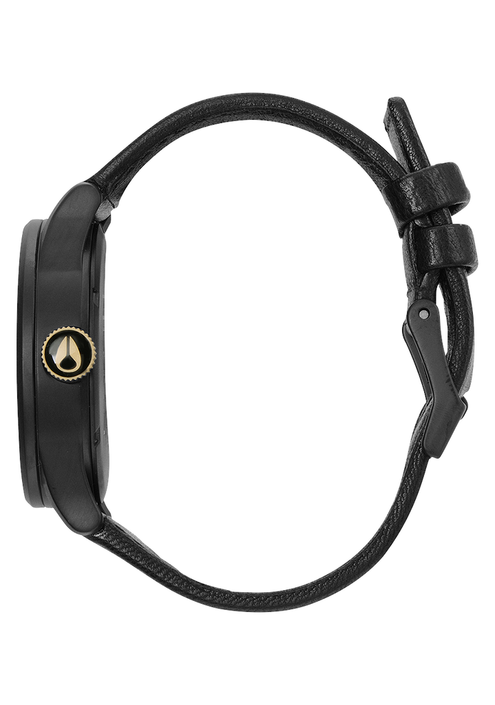 Sentry Leather - Matte Black / Gold