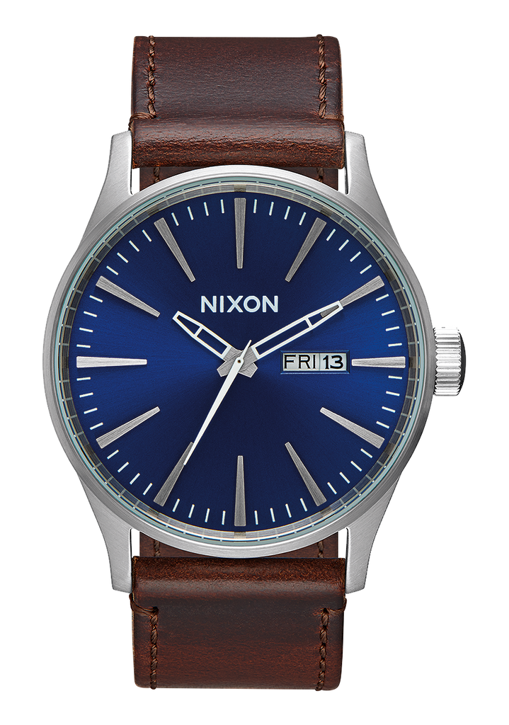 Navy leather outlet watch