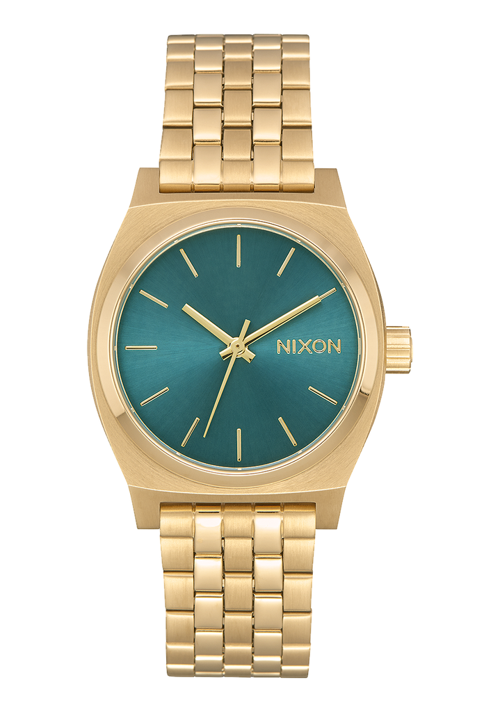 Medium Time Teller Watch | Light Gold / Turquoise | Unisex – Nixon CA