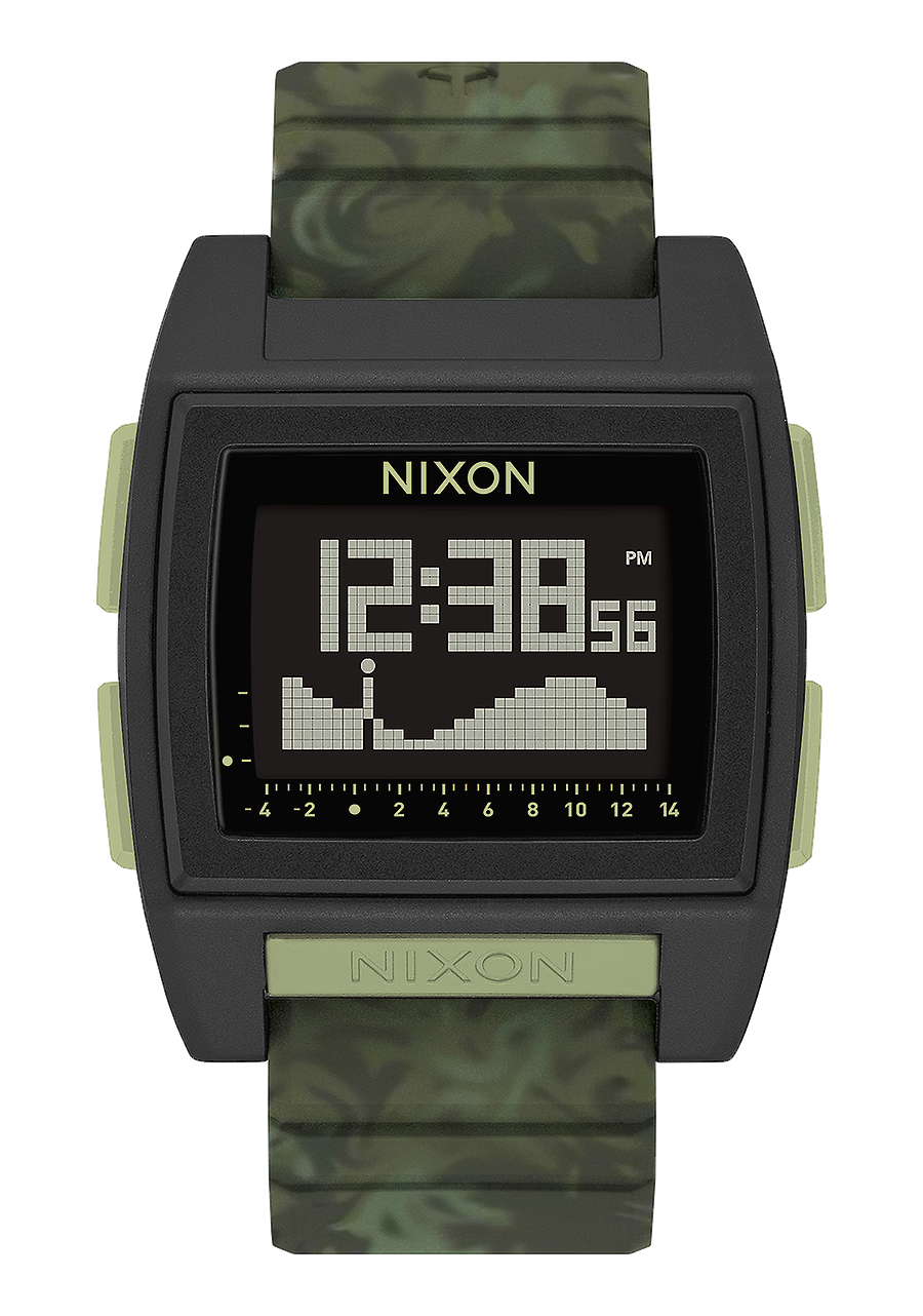 Base Tide Pro Watch Green Camo Digital Nixon CA