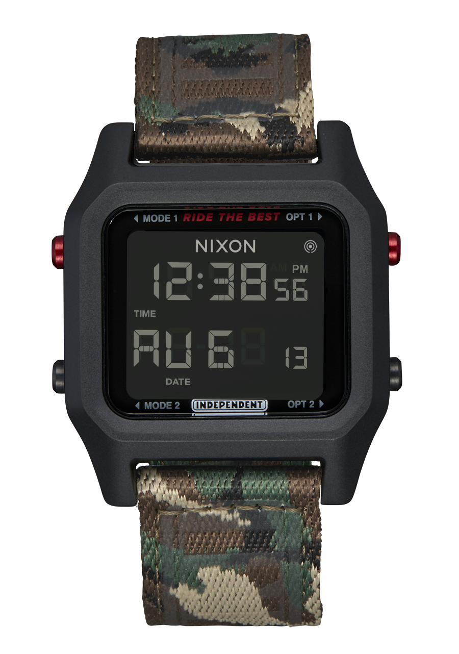Independent Staple Watch Black Camo Low Profile Thin Digital Nixon CA