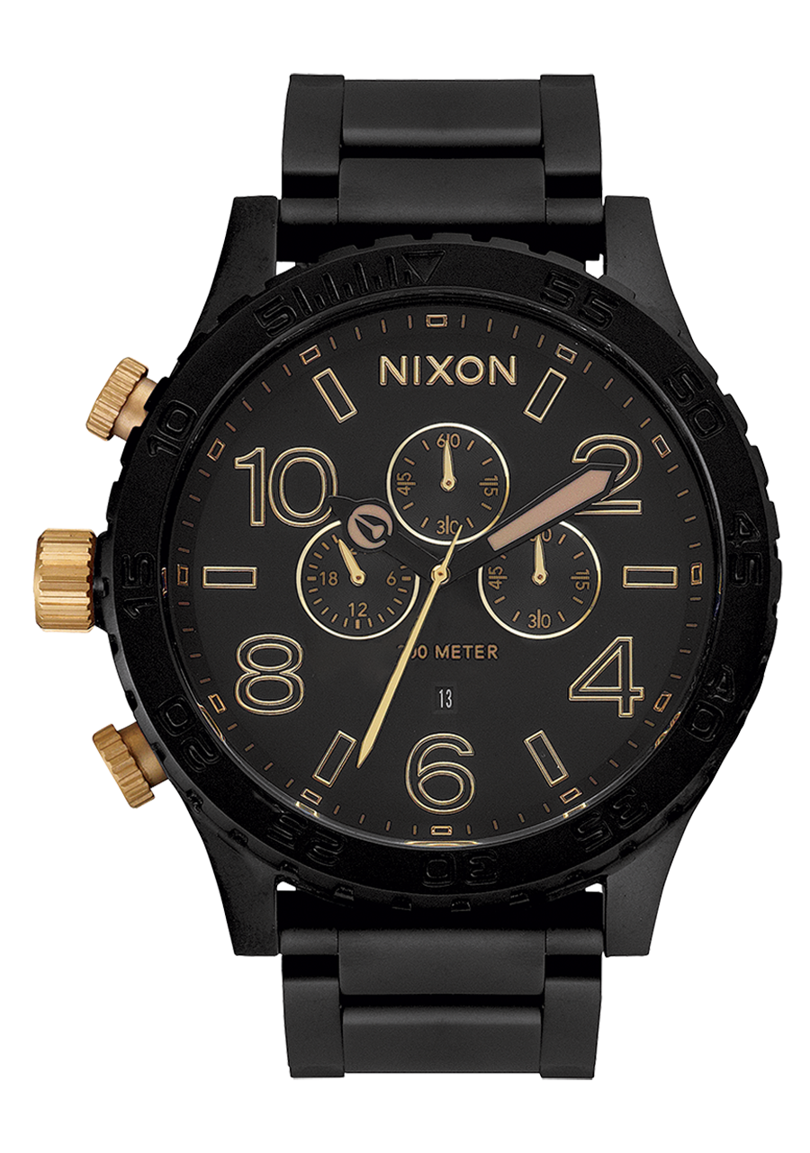 51-30 Chrono Watch | Matte Black / Gold | Men's Stainless Steel 51-30 Chrono Watch | Matte Black / Gold | Men's Stainless Steel