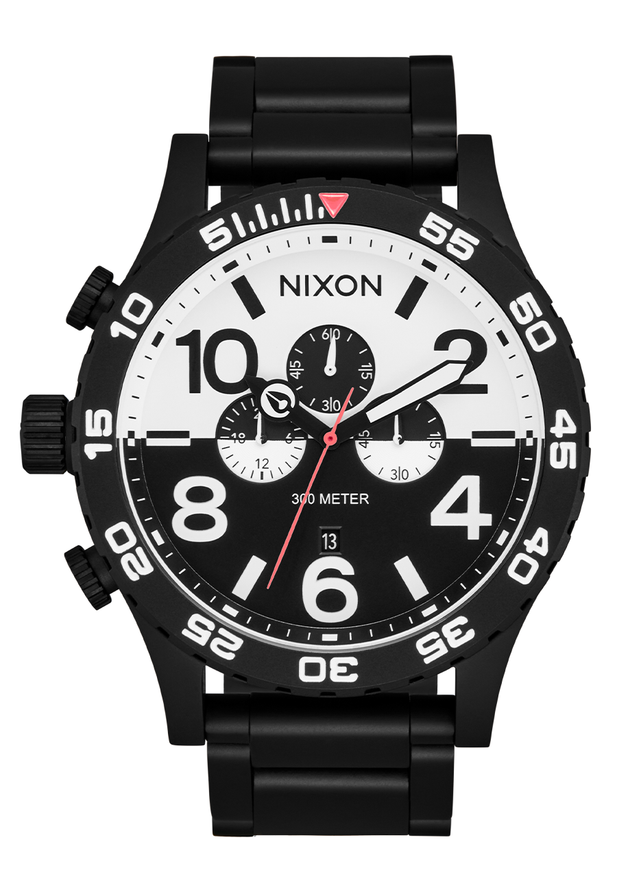 51-30 Chrono Watch | Black / White / Black | Men's Stainless Steel