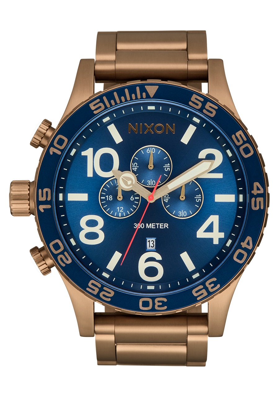 51-30 Chrono Watch | Desert Gold / Arles Blue | Men's Stainless 51-30 Chrono Watch | Desert Gold / Arles Blue | Men's Stainless