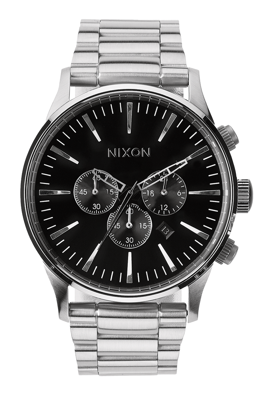 Sentry Chrono Watch | Black | Men's Stainless Steel – Nixon CA Sentry Chrono Watch | Black | Men's Stainless Steel – Nixon CA
