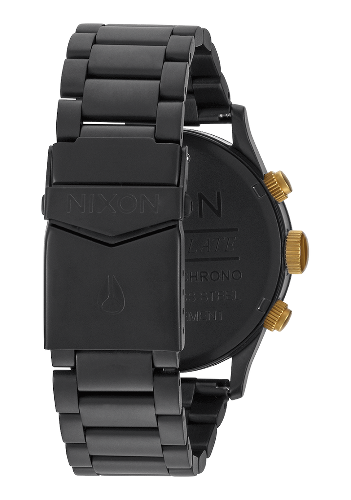 Sentry Chrono Watch Matte Black Gold Nixon CA NIXON watch