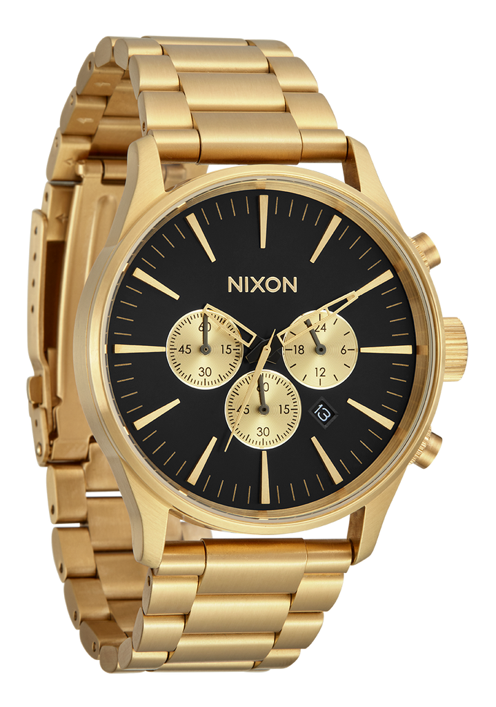 Nixon sentry gold outlet black