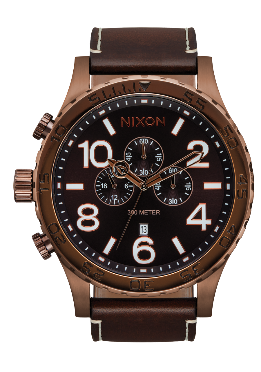 51-30 Chrono Leather Watch | Chocolate / Dark Roast / Brown