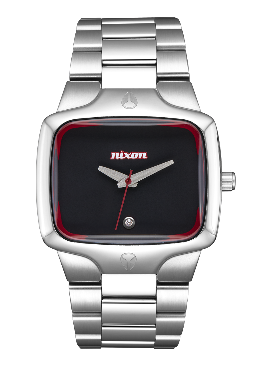 25th Anniversary Player Watch Silver Red Classic Analog Nixon CA