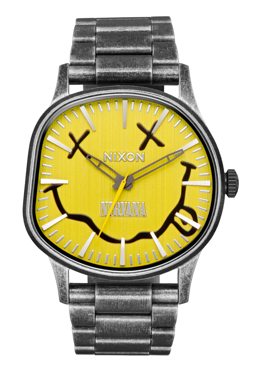 Nirvana Sentry Wobble Watch | Yellow Nirvana Smiley | Nirvana