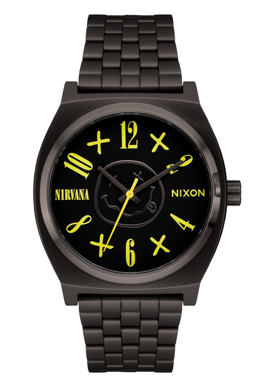 Nirvana Time Teller Watch | Black Nirvana Smiley Face | Nirvana