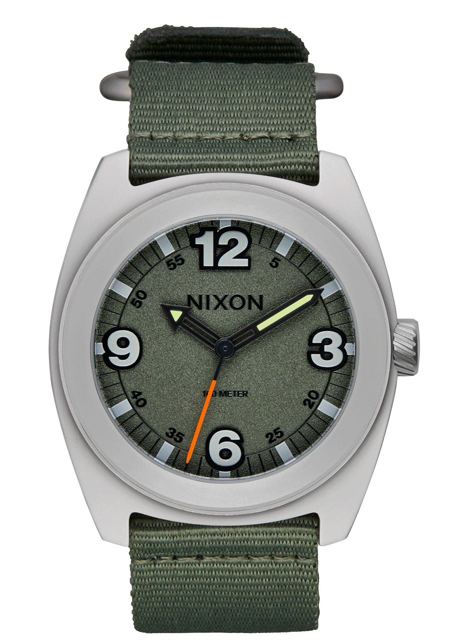 Clutch 42 | Matte Silver / Thyme | 42mm Analog Watch – Nixon CA Clutch 42 | Matte Silver / Thyme | 42mm Analog Watch – Nixon CA