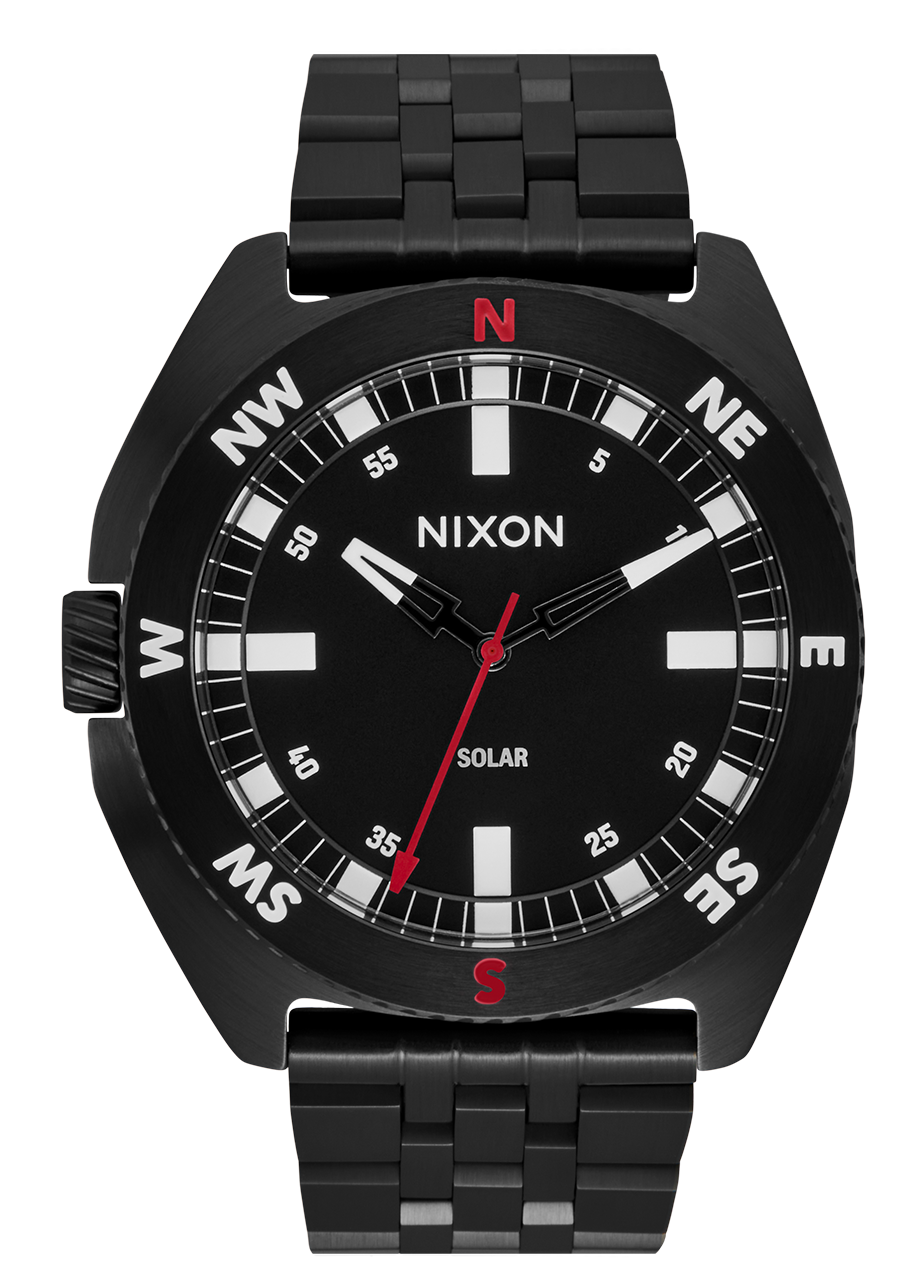 Oco 44 Watch | Black / Black | Stainless Steel Compass Watch