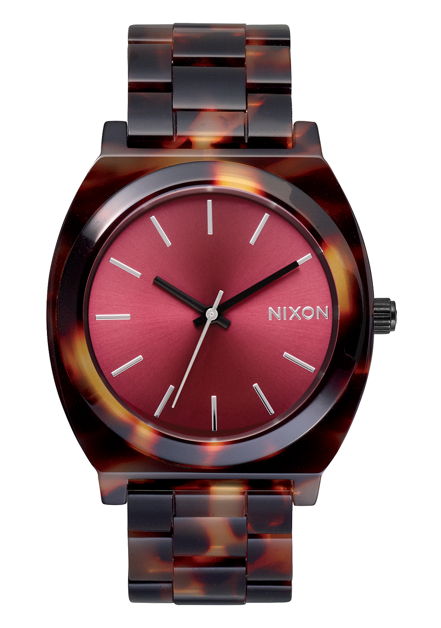 時計 NIXON MEDIUM TIME TELLER ACETATE RED Time Teller Acetate Watch | Tortoise / Oxblood | Unisex