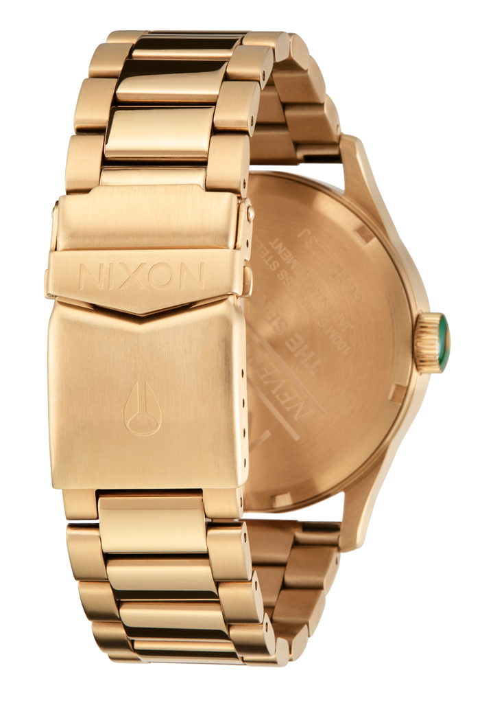 Sentry Stainless Steel Watch | Gold / Green Sunray - Nixon