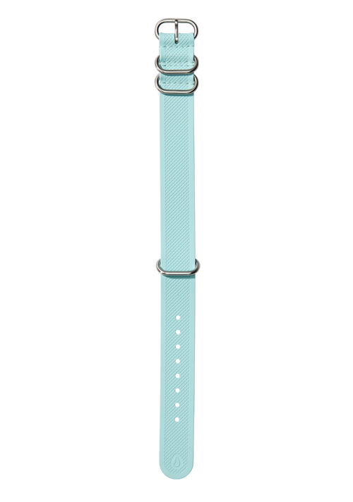 Bracelet monobloc en caoutchouc FKM 20mm - Bleu Océan