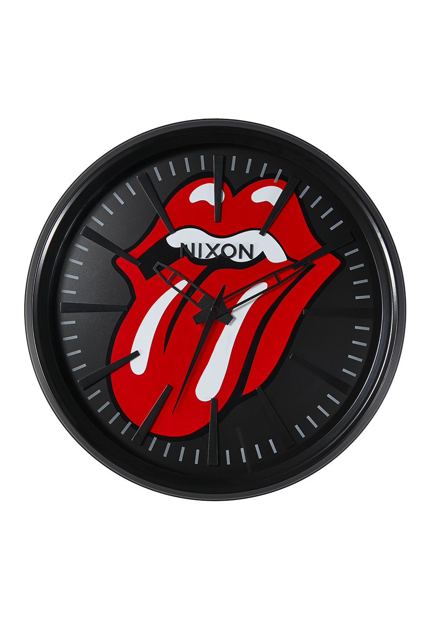 Rolling Stones Sentry Wall Clock | Black / Black – Nixon CA