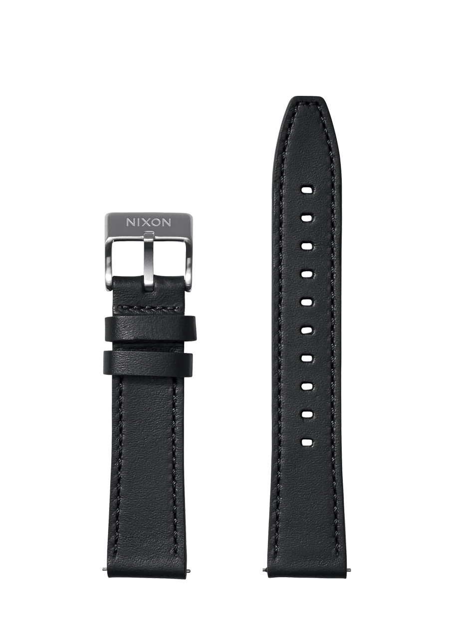 Nixon 20mm Horween Leather Watch Band Black