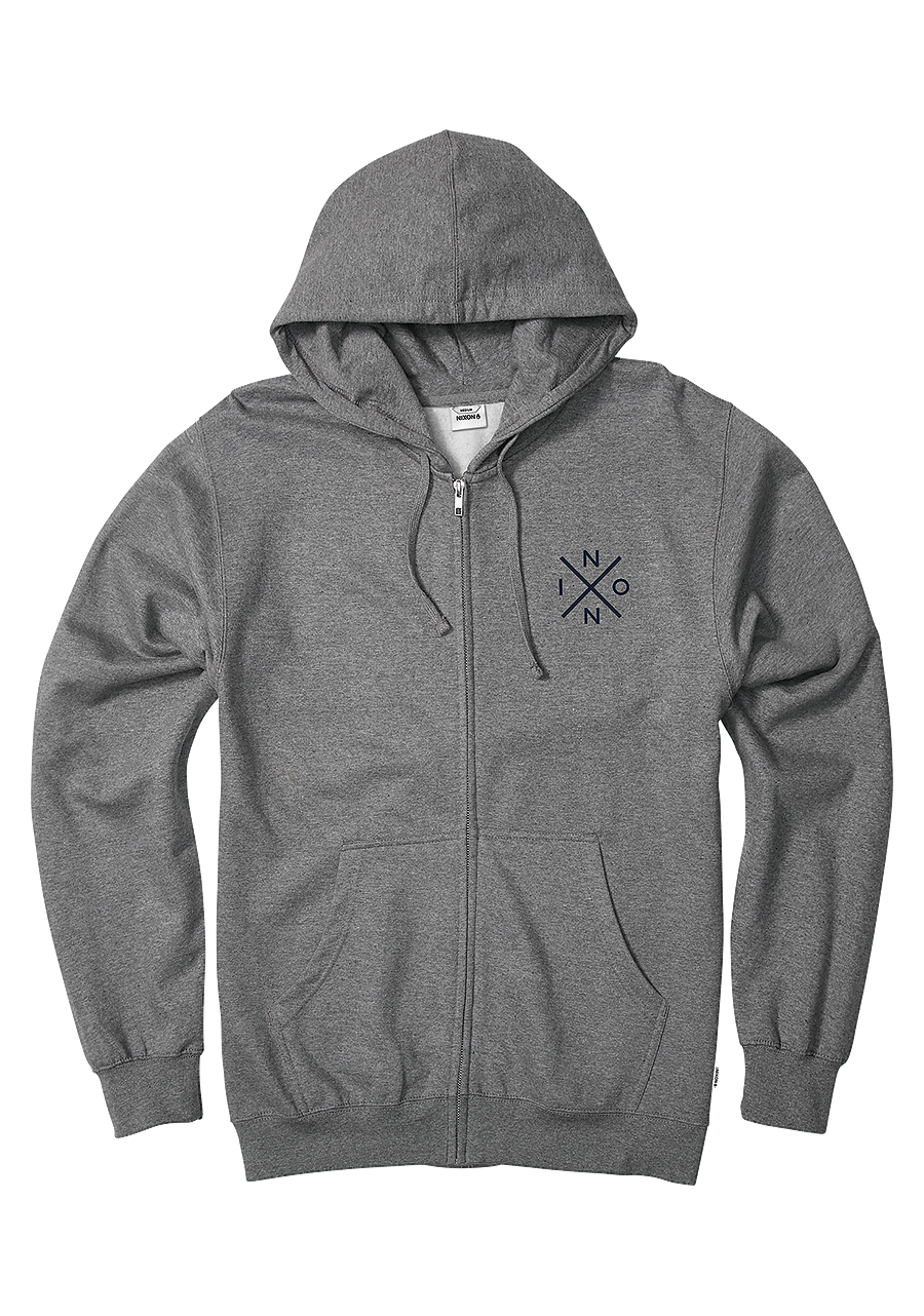 Spot Full Zip Hoodie | Dark Heather Gray – Nixon CA Spot Full Zip Hoodie | Dark Heather Gray – Nixon CA