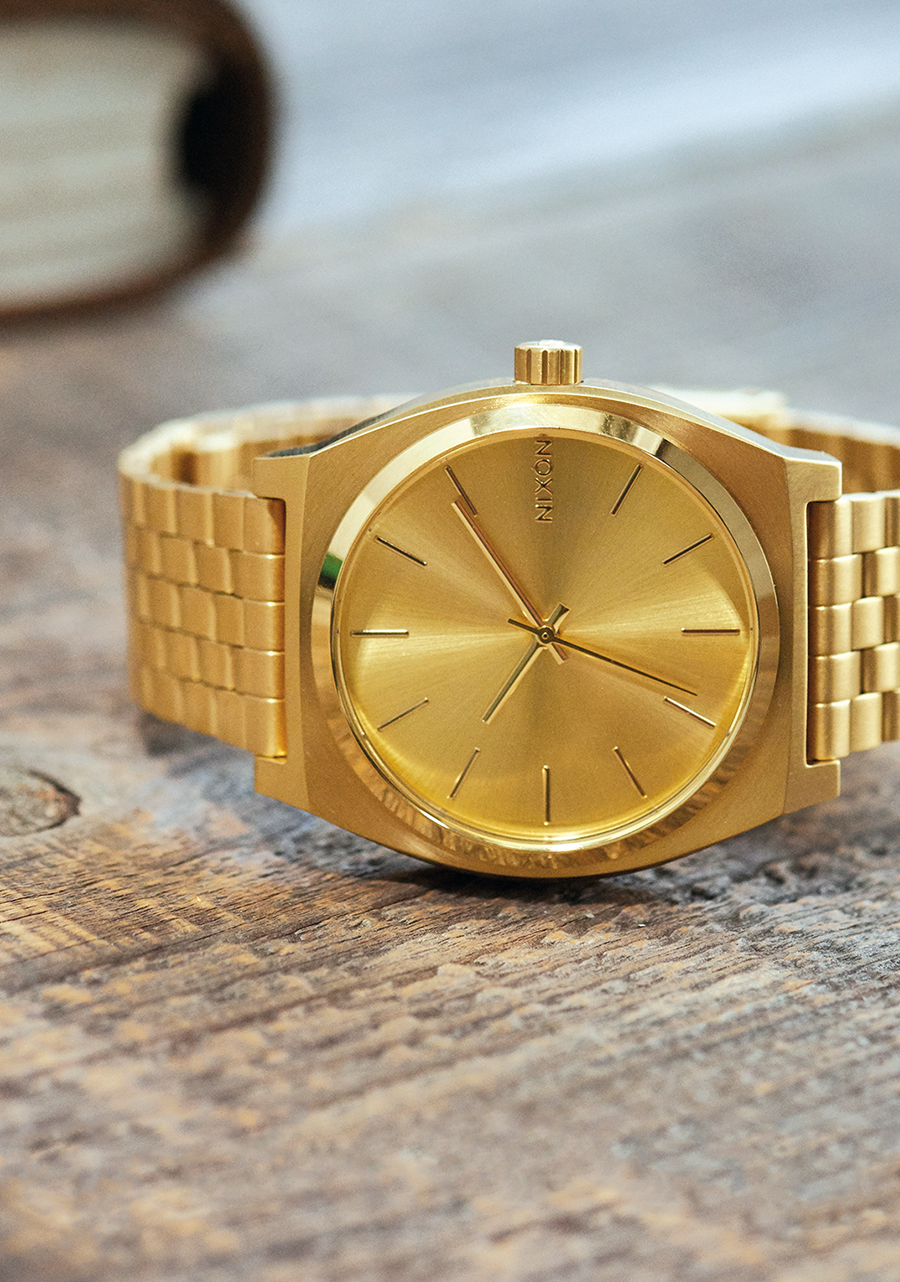 Time Teller Watch | All Gold / Gold | Unisex Leather & Stainless
