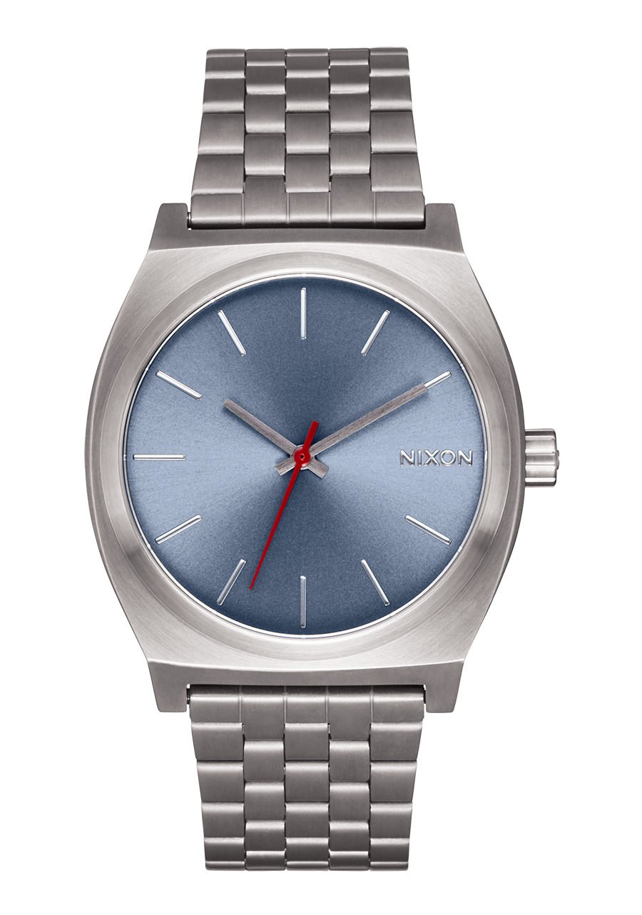 Time Teller Watch Light Gunmetal Dusty Blue Unisex Nixon CA