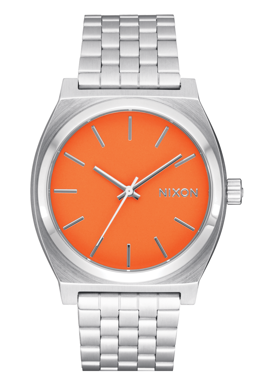 Time Teller Watch | Silver / Mandarin | Unisex – Nixon CA