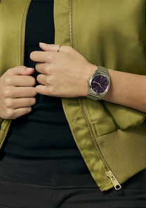 Time Teller - Silver / Purple Sunray View 10