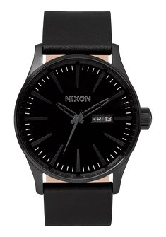 Sentry Leather Watch | All Black | Men's Leather – Nixon CA Sentry Leather Watch | All Black | Men's Leather – Nixon CA