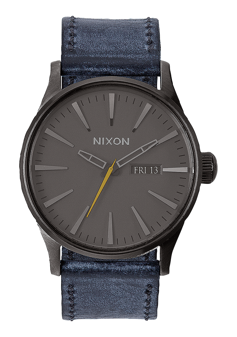 Sentry Leather - Gunmetal / Navy View 1