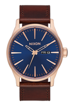 Sentry Leather - Rose Gold / Navy / Brown