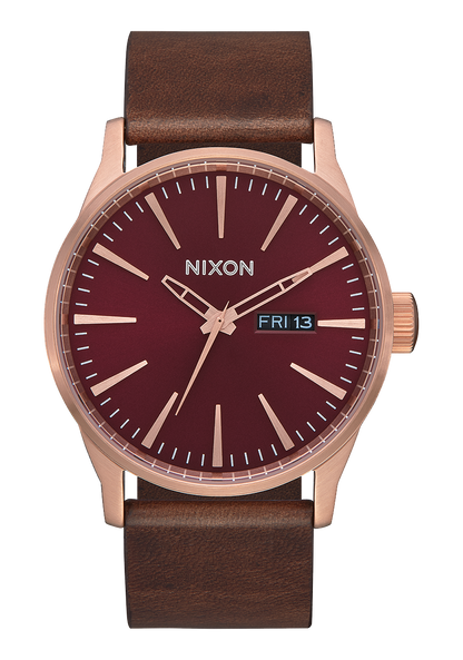 Sentry Leather - Rose Gold / Burgundy / Brown View 1