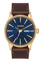 Sentry Leather - Polished Gold / Navy Sunray