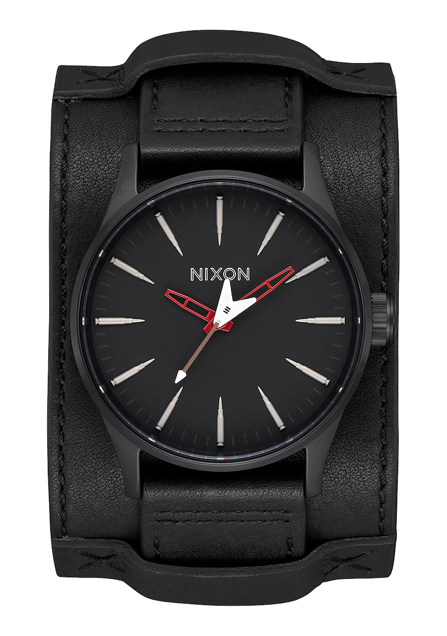 Sentry Leather - Black / Red / Seek & Destroy View 1