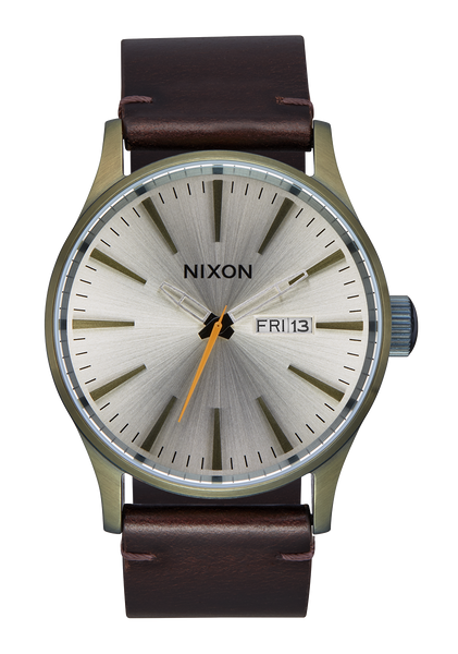 Sentry Leather Watch | Vintage White / Surplus - Nixon CA