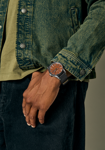 Sentry Leather - Silver / Rosewood / Black View 8