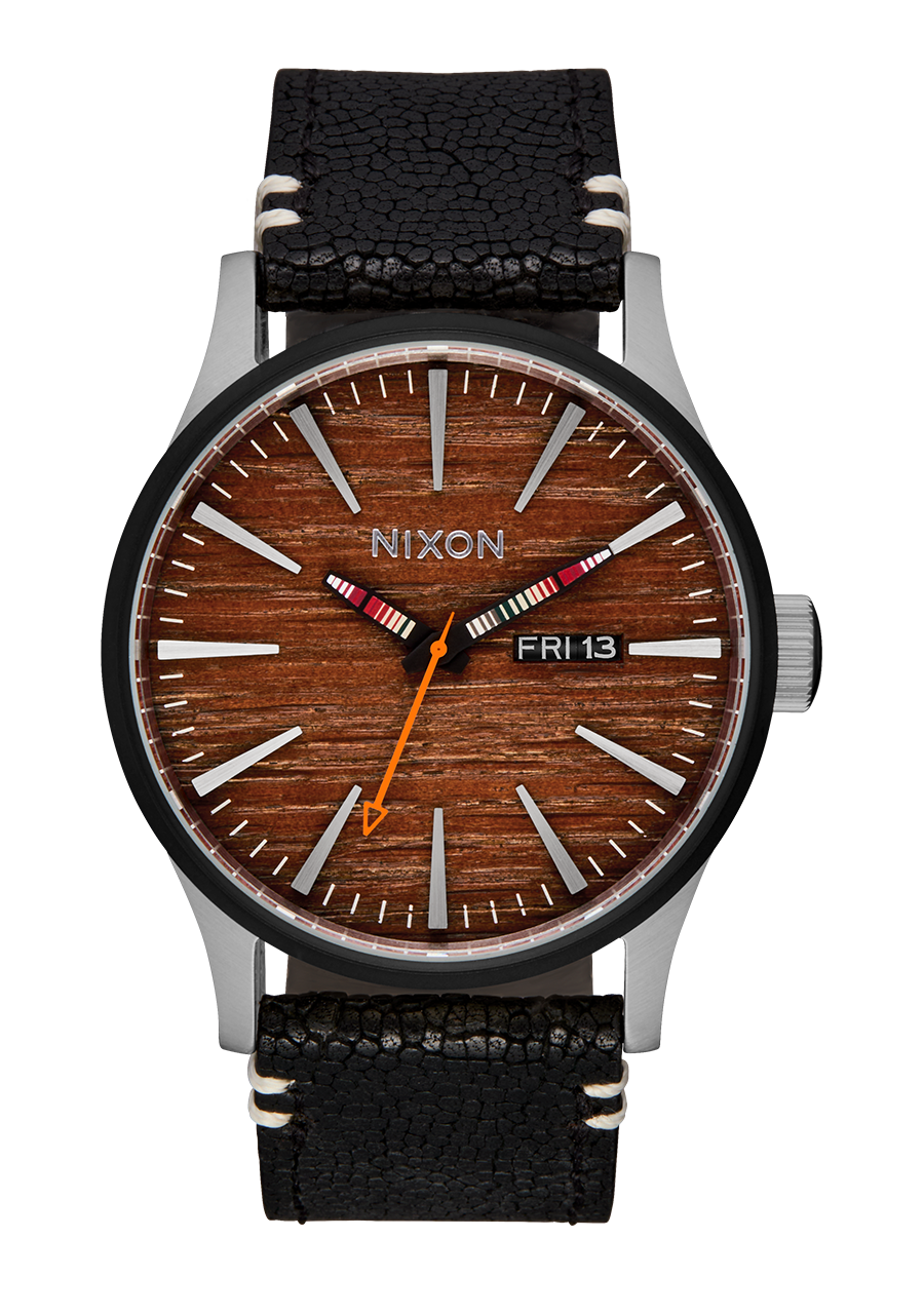 Sentry Leather - Silver / Rosewood / Black View 1