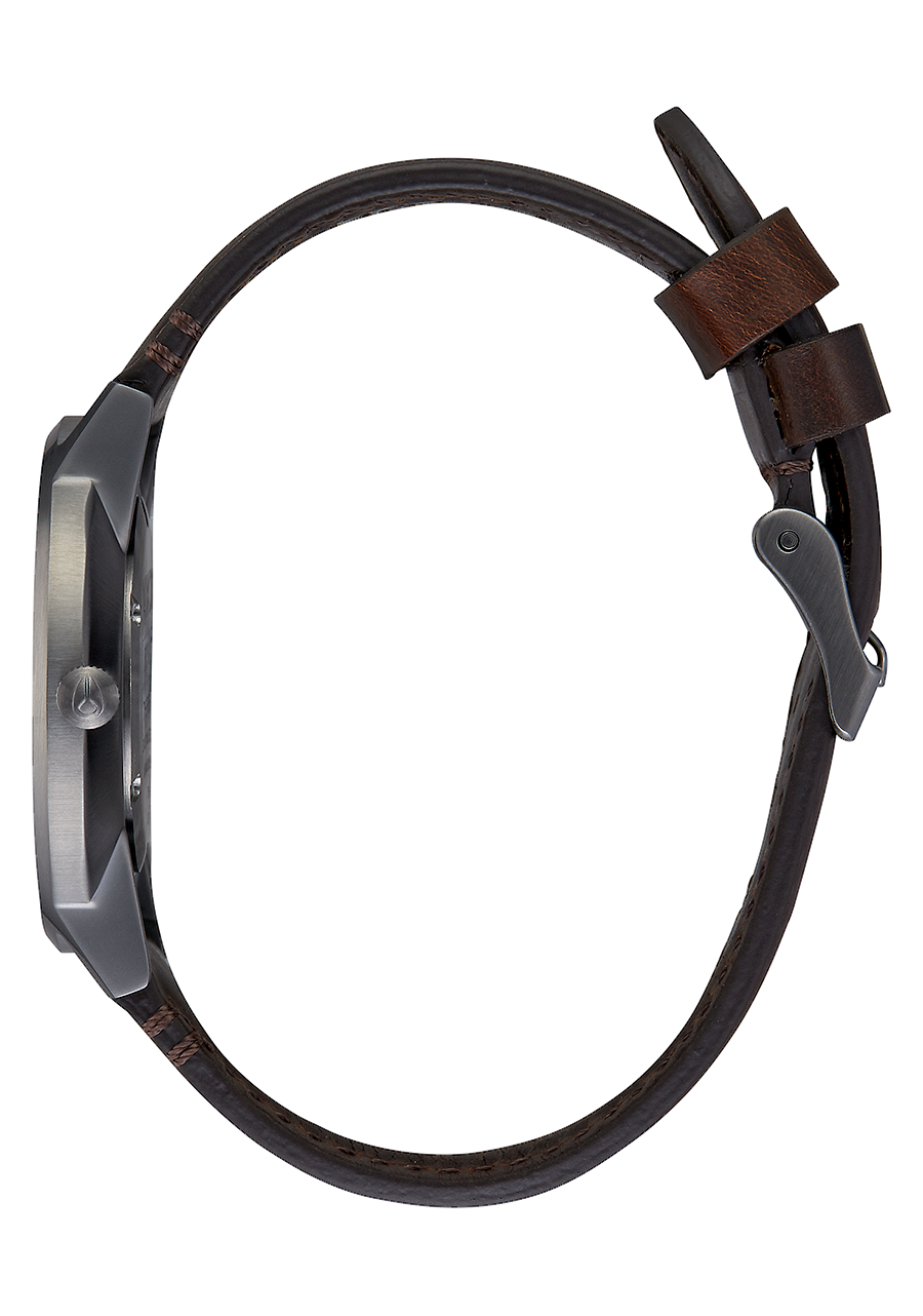 Porter Leather - Gunmetal / White / Brown View 2