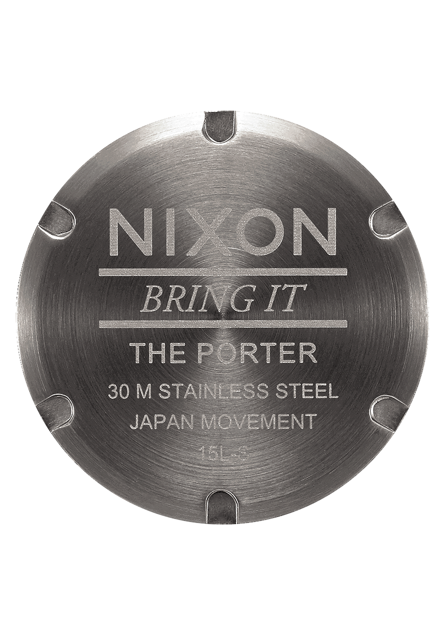 Porter Leather - Gunmetal / White / Brown View 4