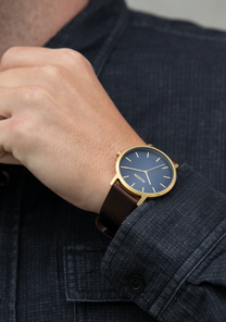 
Porter Leather - Navy / Brown View 6