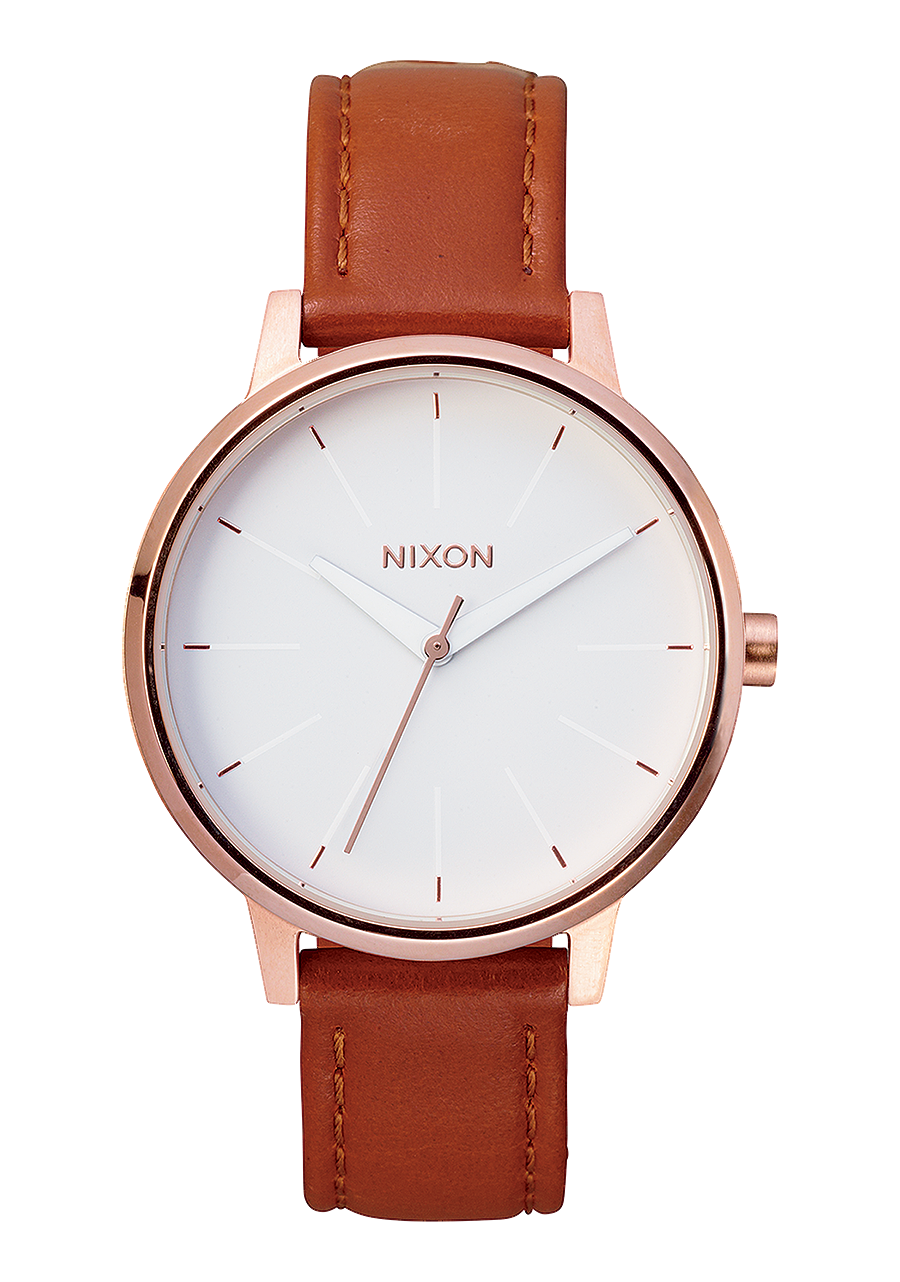 Rose gold leather watch online