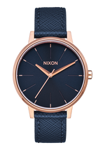 Kensington Leather - Navy / Rose Gold