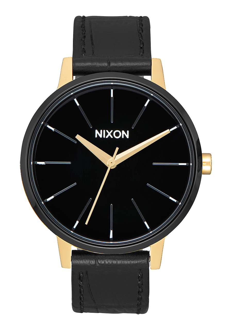 
Nixon Kensington Leather Analog Watch - Gold / Black / White - View 1