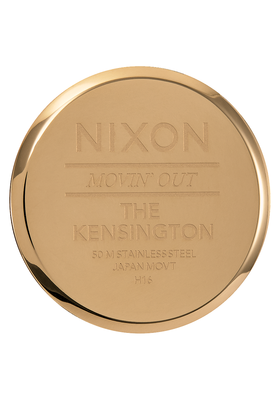 
Nixon Kensington Leather Analog Watch - Gold / Black / White - View 4