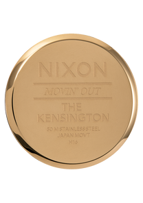 
Nixon Kensington Leather Analog Watch - Gold / Black / White - View 4