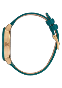 Kensington Leather - Gold / White / Teal View 2