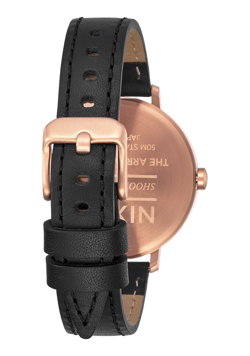 Arrow Leather - Rose Gold / Black