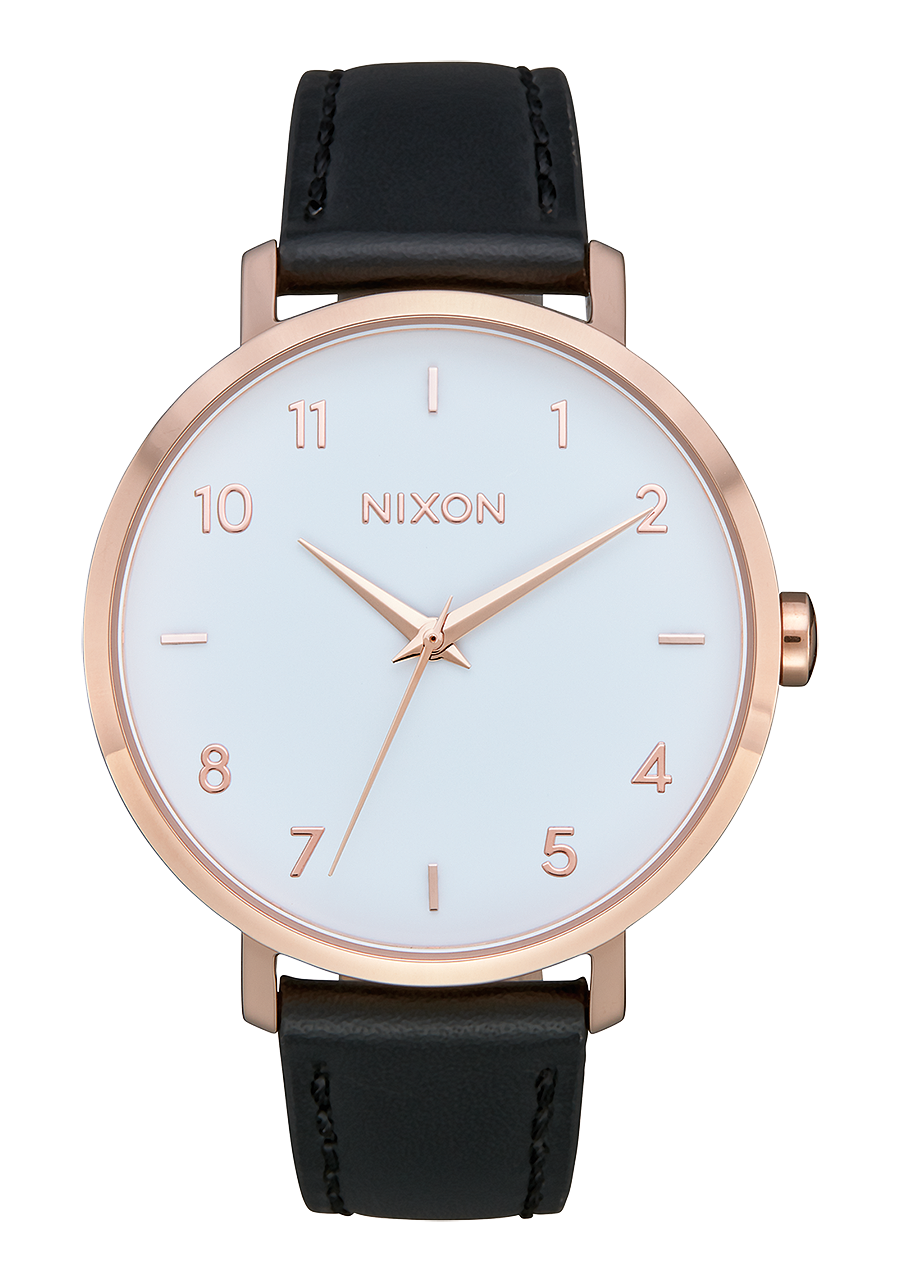 Arrow Leather - Rose Gold / White / Black View 1