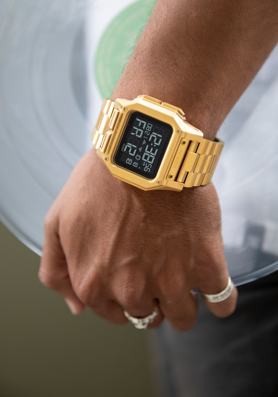 Gold digital watch on sale