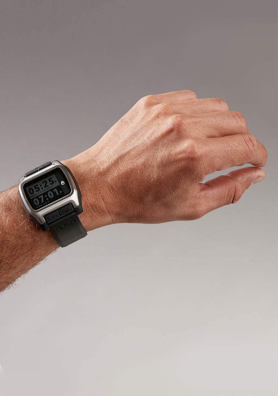 High Tide Watch | Silver / Black | Digital – Nixon CA High Tide Watch | Silver / Black | Digital – Nixon CA